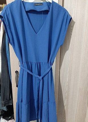 Mavi kısa elbise