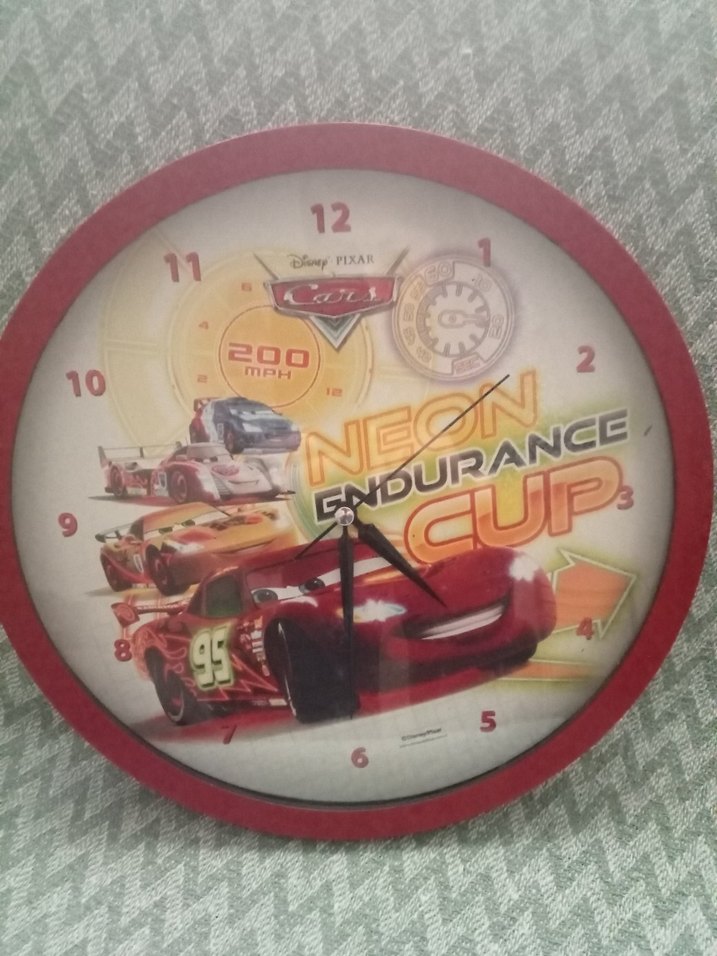 Kırmızı Renkli Disney Cars Duvar Saati - Görsel 2