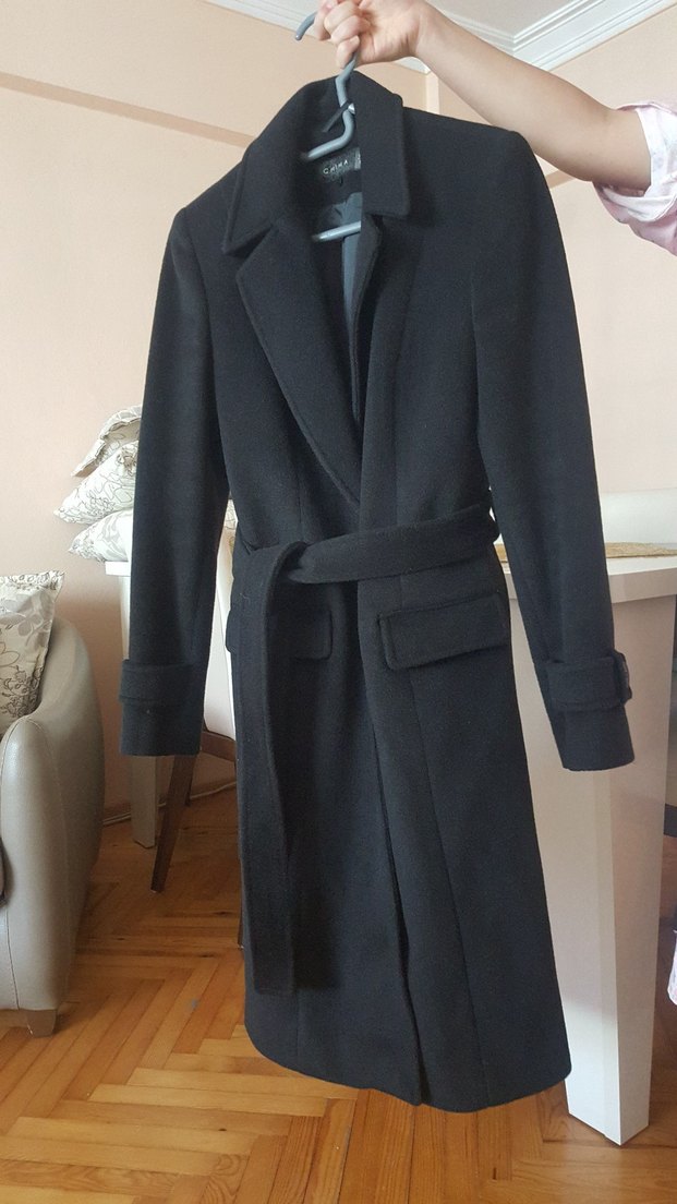 CHIMA Kuşaklı Kaşe Kaban YENİ - Görsel 5