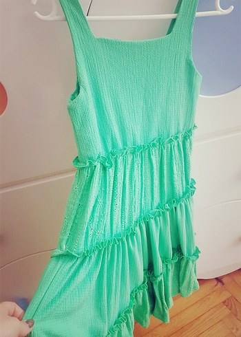 Koton yesil elbise - Görsel 2