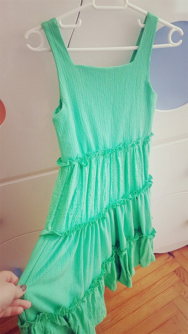 Koton yesil elbise - Görsel 2