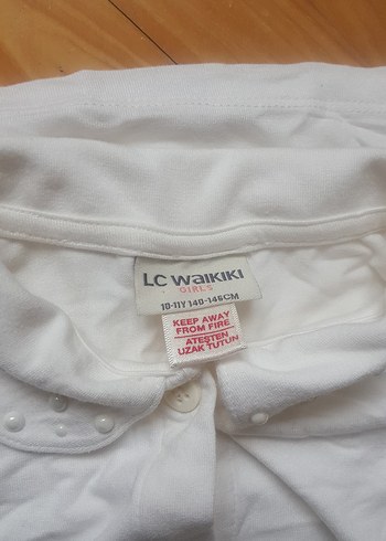 Kız Çocuk Beyaz Dantelli Kısa Kollu Gömlek - Görsel 4