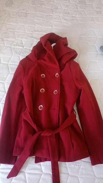 Bordo renk kaşe mont