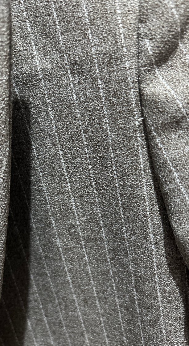 Düğmeli Gri Çizgili Kadın Blazer Ceket - Görsel 3