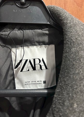 Zara Gri Klasik Kaşe Kaban - Görsel 2