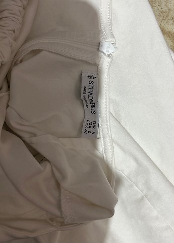 Beyaz Keten Midi Bohem Elbise - Görsel 3