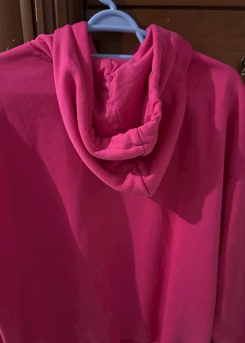 Kadın Pembe Kapüşonlu Sweatshirt - Görsel 3
