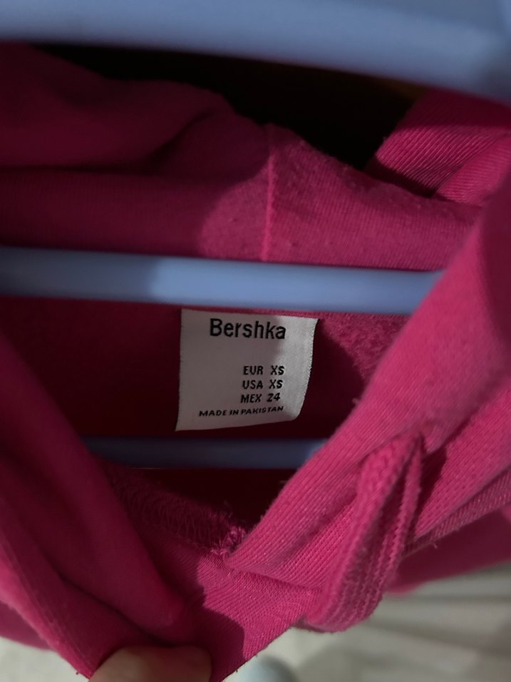 Kadın Pembe Kapüşonlu Sweatshirt - Görsel 2