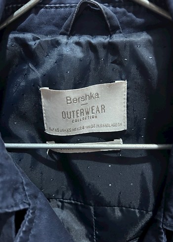 Bershka Kadın Lacivert  Trençkot - Görsel 2