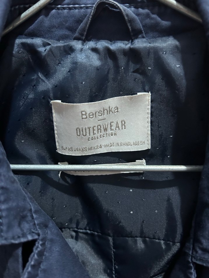 Bershka Kadın Lacivert  Trençkot - Görsel 2