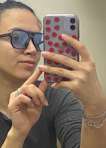 Şeffaf mavi pastel kadın gözlüğü - Görsel 3