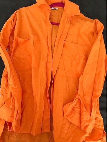 l Beden turuncu Renk Bayan gömlek