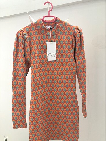Zara marka etiketli triko mini elbise