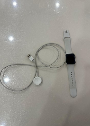 Apple watch 3 Beyaz Akıllı Saat Gri Kordonlu - Görsel 2