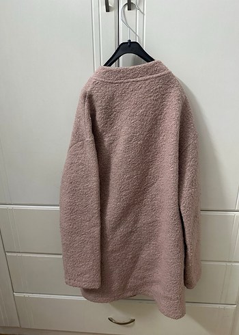 BERSHKA Pembe Kadın Fermuarlı Rahat Ceket - Görsel 3