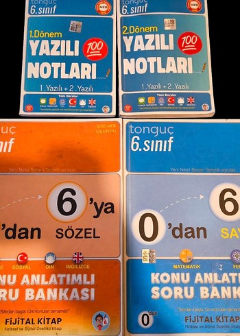 Tonguç 6. Sınıf Yazılı Notları ve Konu Anlatımlı Soru Bankası