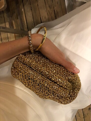 Gold burslu çanta