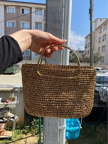 Zara Gold kol çantası