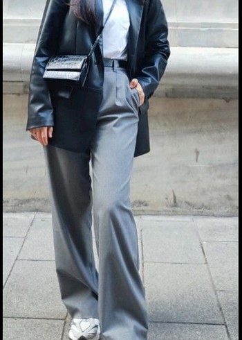 Stradivarius stadivarius Gri Kadın Kumaş Pantolon Regular Fit