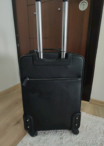 Beden kırmızı Renk Prada Saffiano Seyahat kabin tipi Hakiki Deri valiz Siyah