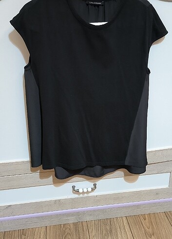 Siyah Kadın Bluz/L Beden/iki kez giyildi / önü penye arka kısmı  - Görsel 3