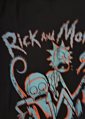 #mavi #erkek t-shirt #rick and morty #M beden , çok iyi durumda  - Görsel 3