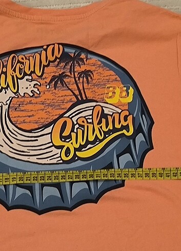 #Koton t-shirt erkek # somon rengi, arkası desenli, çok az giyil - Görsel 3