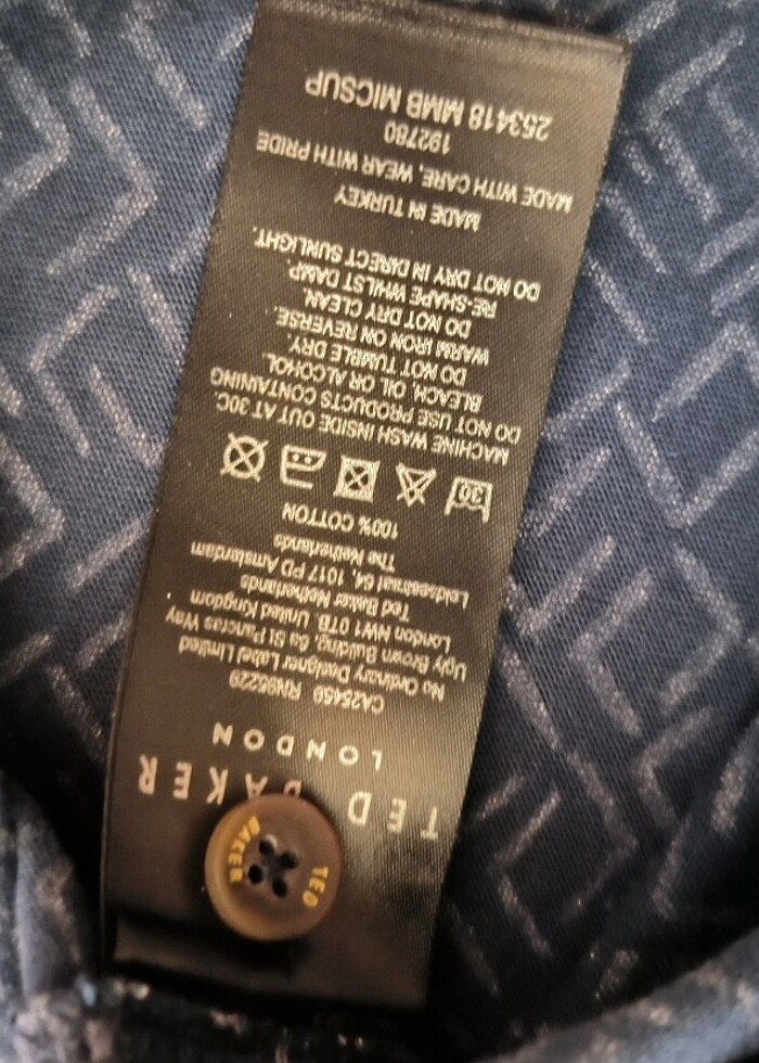 #Ted Barker marka #erkek polo yaka t-shirt / lacivert beyaz geom - Görsel 3