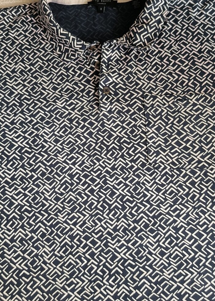 #Ted Barker marka #erkek polo yaka t-shirt / lacivert beyaz geom - Görsel 4