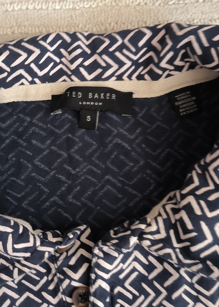 #Ted Barker marka #erkek polo yaka t-shirt / lacivert beyaz geom - Görsel 5