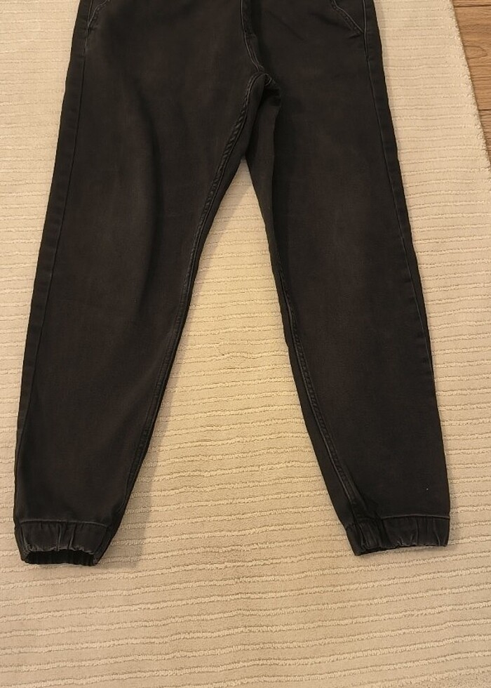 #Bershka#Erkek pantolon jogger # L beden# kot #denim # siyah # ç - Görsel 2