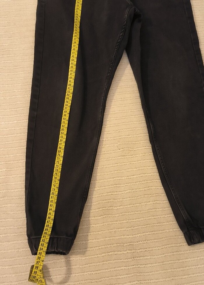 #Bershka#Erkek pantolon jogger # L beden# kot #denim # siyah # ç - Görsel 4