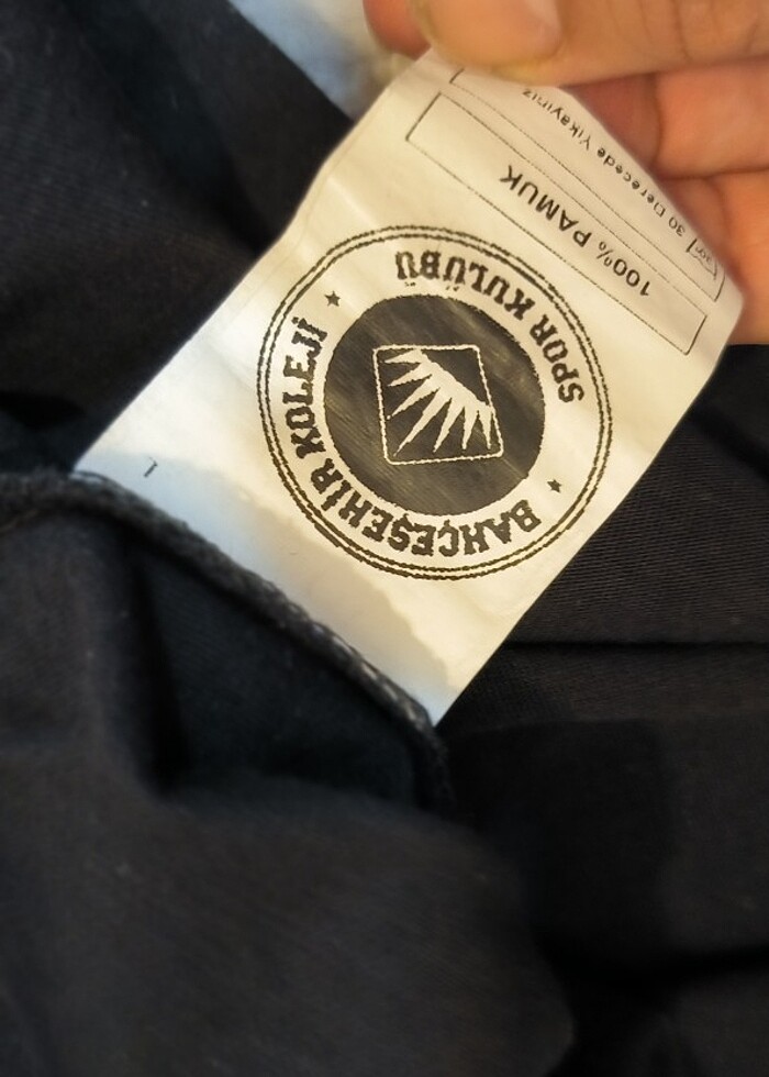 #Bahçeşehir Koleji Basketball siyah t-shirt # L Beden # Çok az g - Görsel 2