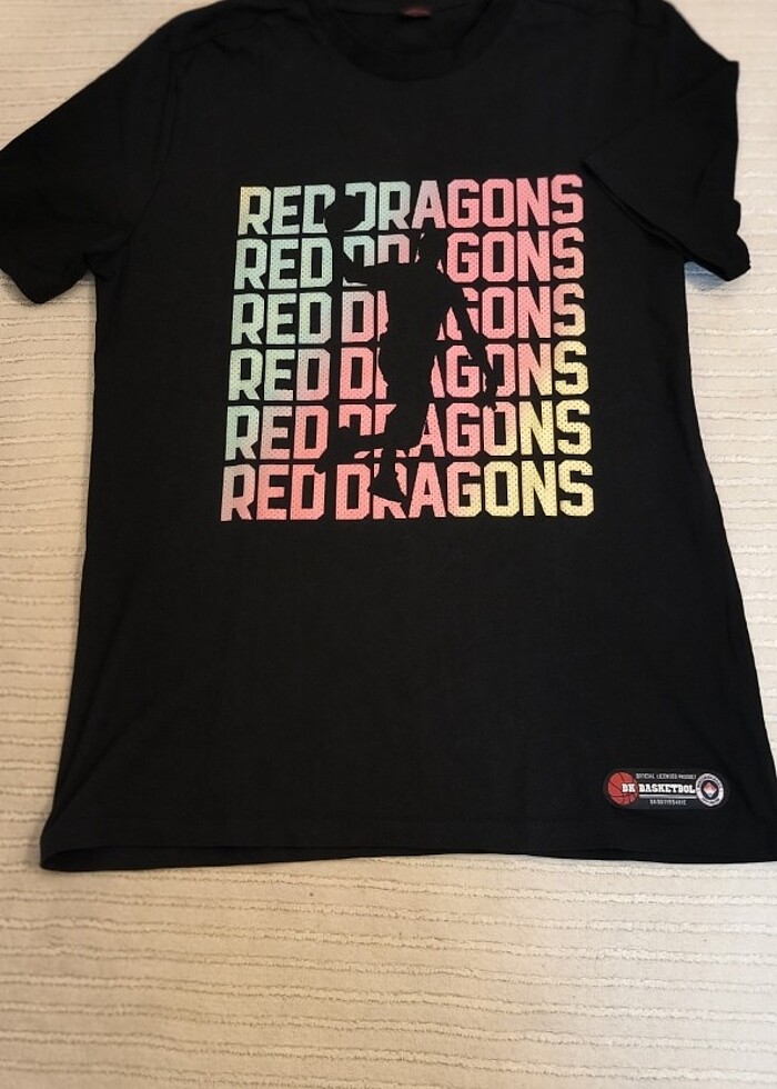 #Bahçeşehir Koleji Basketball siyah t-shirt # L Beden # Çok az g - Görsel 4