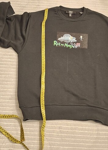 Mavi Erkek sweatshirt "Rick and Morty lisanslı #M Beden  - Görsel 7