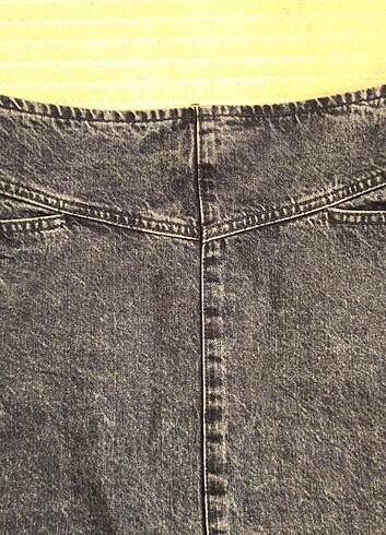 l Beden mavi Renk #mini #kot etek #koyu mavi #denim kumaş tok kalın # çok az giyi