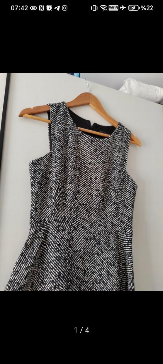 Zara Gri  Midi Elbise - Görsel 3