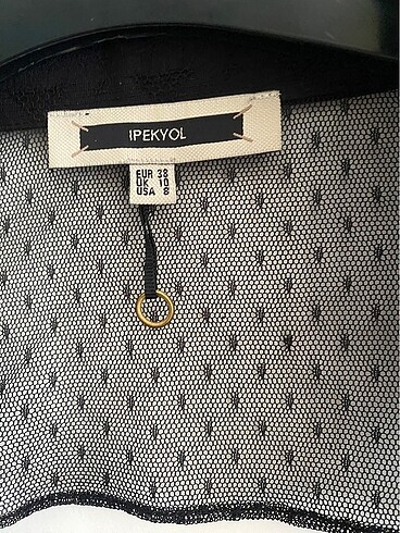 38 Beden İpekyol Siyah Kadın Gömlek Tunik