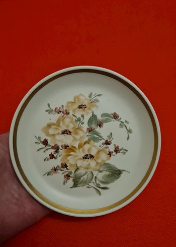 Çiçek Desenli Sümerbank damgalı duvar tabağı - Görsel 5