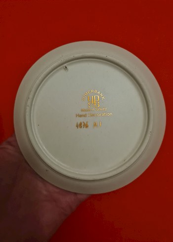 Çiçek Desenli Sümerbank damgalı duvar tabağı - Görsel 2