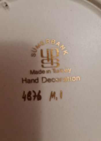 Çiçek Desenli Sümerbank damgalı duvar tabağı - Görsel 3