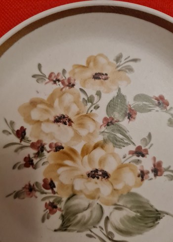 Çiçek Desenli Sümerbank damgalı duvar tabağı - Görsel 4