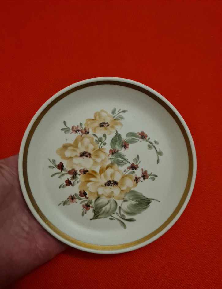 Çiçek Desenli Sümerbank damgalı duvar tabağı - Görsel 5