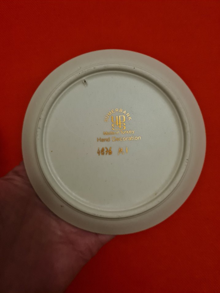 Çiçek Desenli Sümerbank damgalı duvar tabağı - Görsel 2