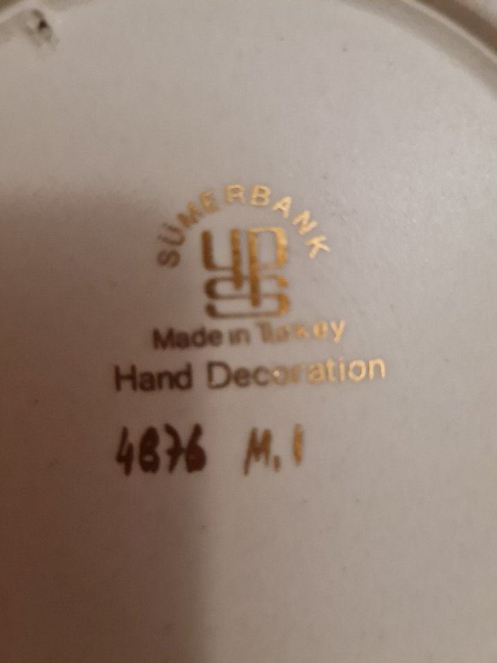 Çiçek Desenli Sümerbank damgalı duvar tabağı - Görsel 3