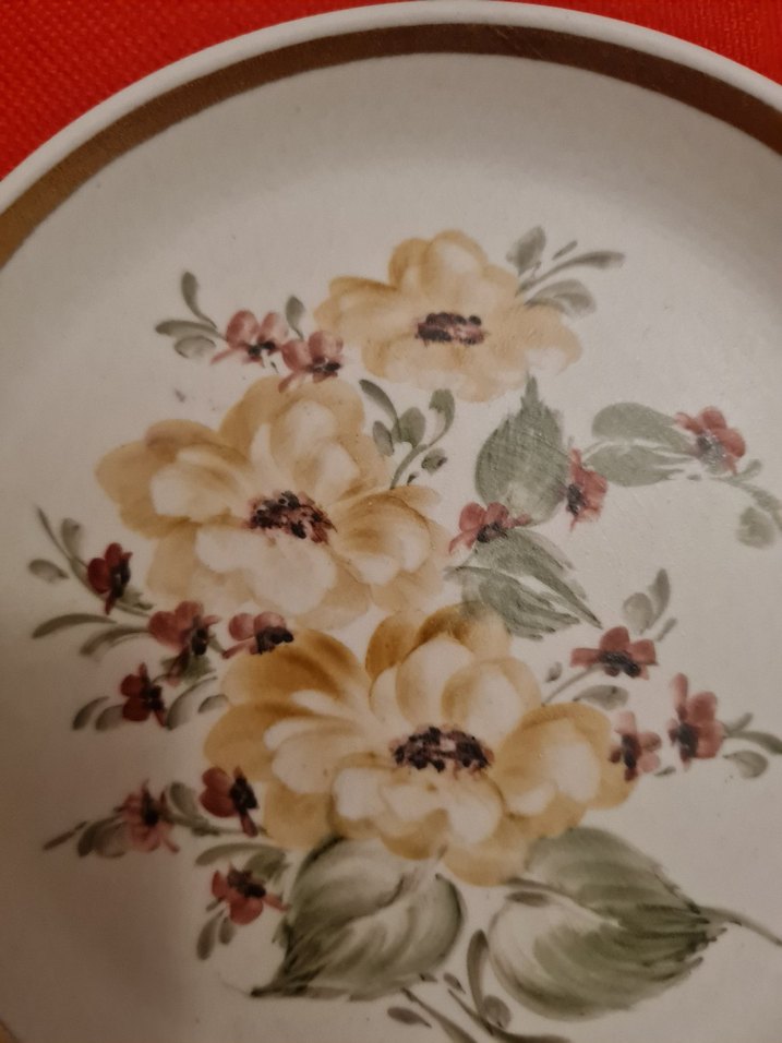 Çiçek Desenli Sümerbank damgalı duvar tabağı - Görsel 4