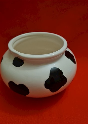 Siyah Beyaz Desenli İnek Figürlü Kavanoz - Görsel 10