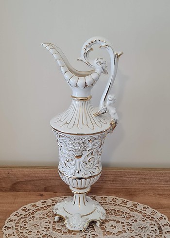 Beyaz Dekoratif Vazo - Görsel 2