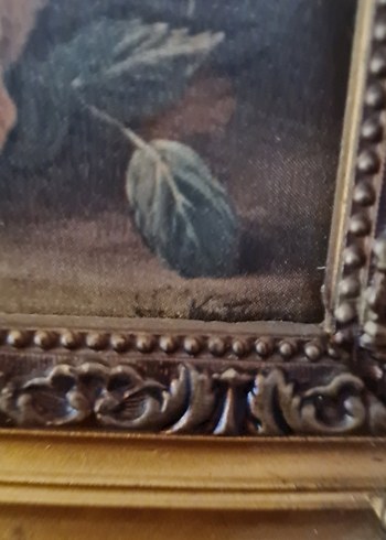 Diger Altın Renkli Koyu Çiçekli Çerçeve - Görsel 8