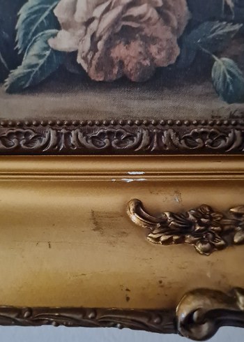 Diger Altın Renkli Koyu Çiçekli Çerçeve - Görsel 10